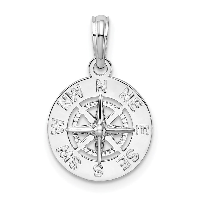 Million Charms 925 Sterling Silver Charm Pendant, Mini Nautical Compass