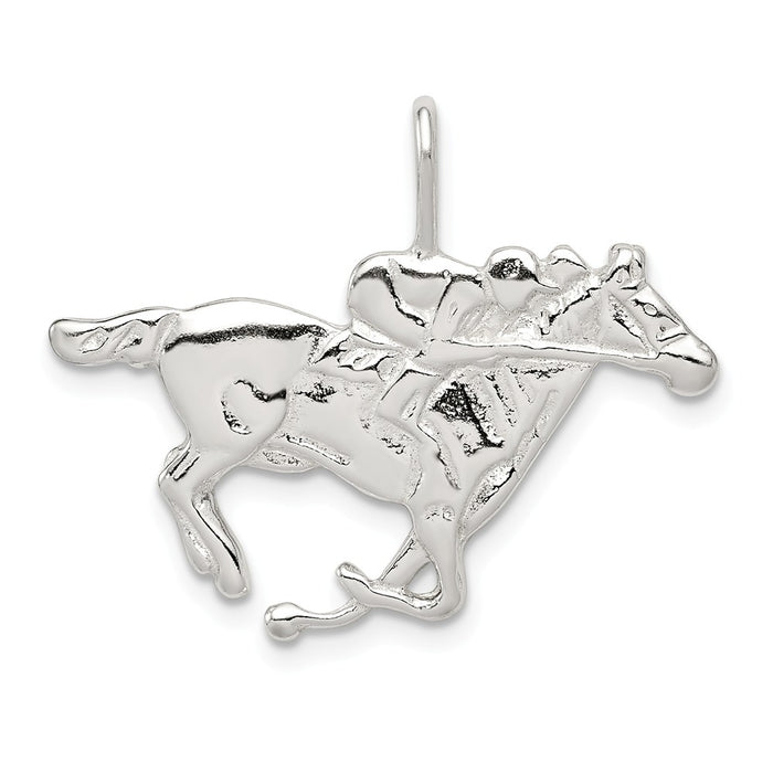 Million Charms 925 Sterling Silver Race Horse Charm