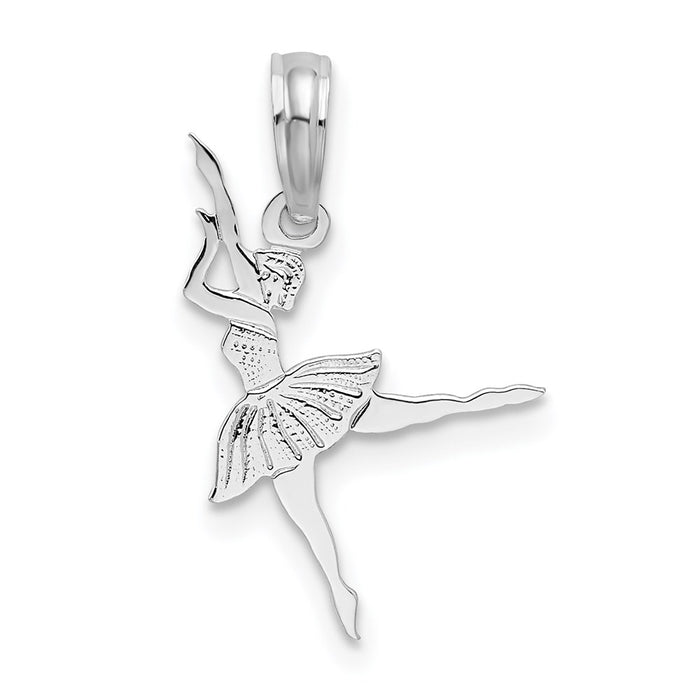 Million Charms 925 Sterling Silver Charm Pendant, Small Ballerina, Small