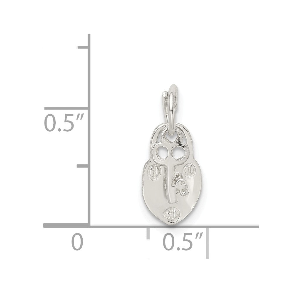 Million Charms 925 Sterling Silver Lock & Key Charm