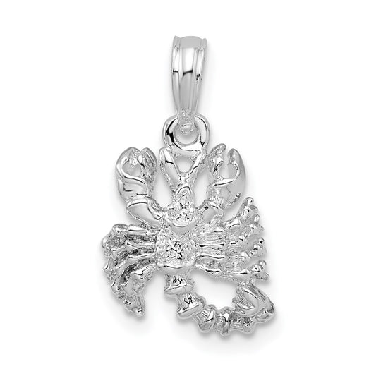 Million Charms 925 Sterling Silver Charm Pendant, 3-D Scorpio Zodiac Sign