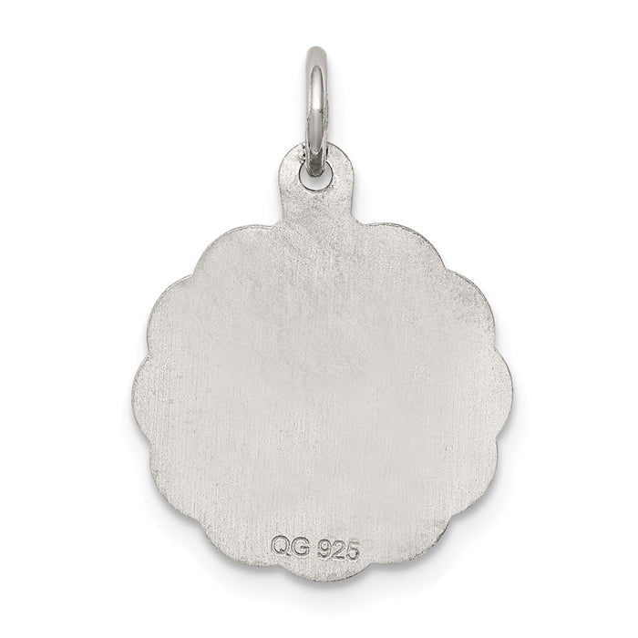 Million Charms 925 Sterling Silver Rhodium-Plated To My Flower Girl Disc Charm