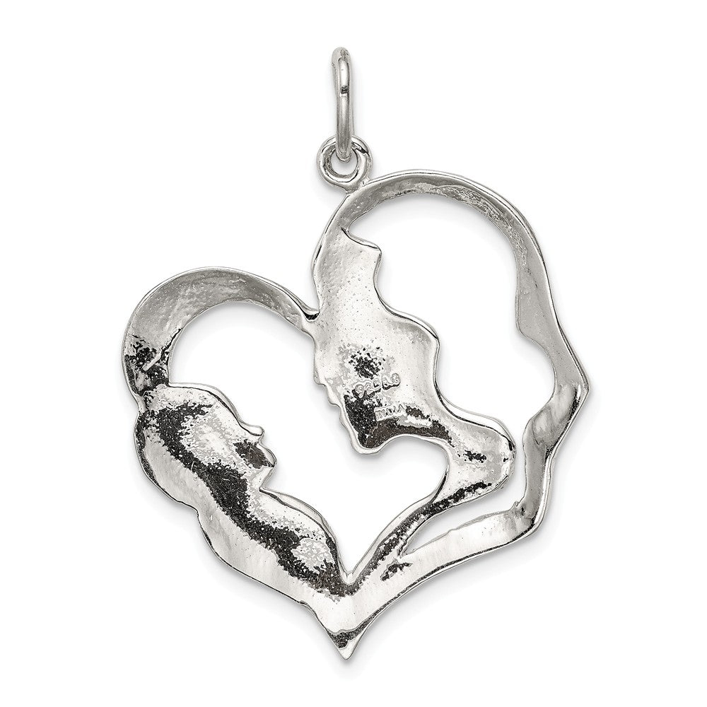 Million Charms 925 Sterling Silver Mother & Baby Pendant