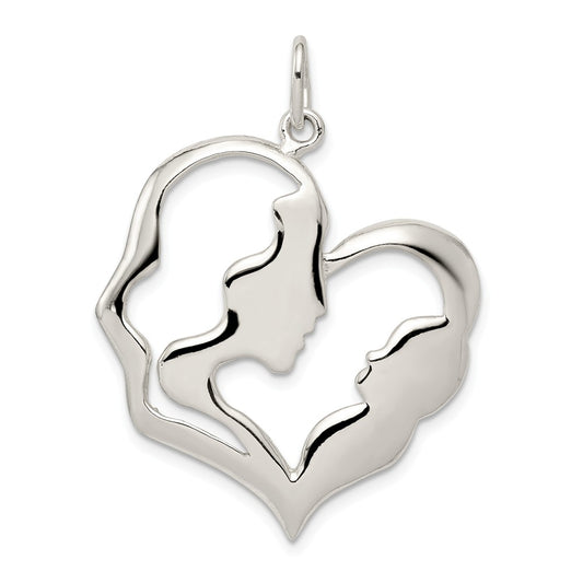 Million Charms 925 Sterling Silver Mother & Baby Pendant