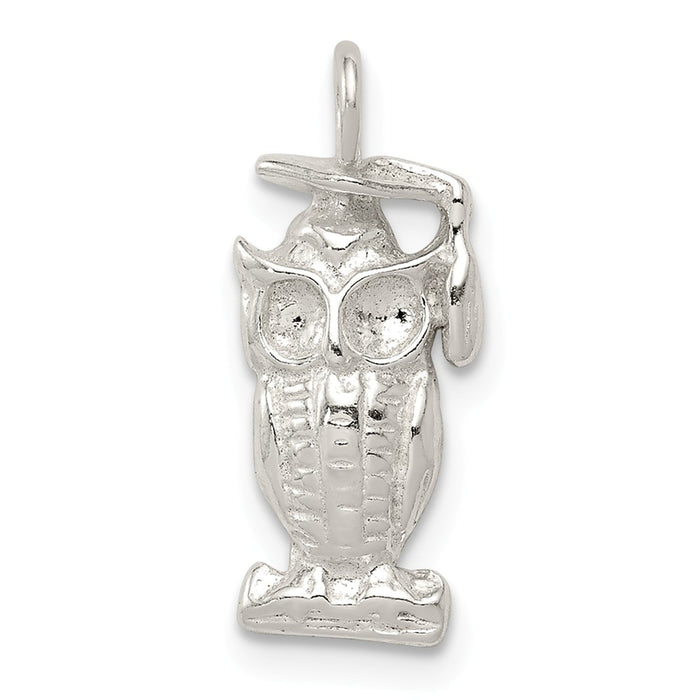 Million Charms 925 Sterling Silver Graduation Owl Charm