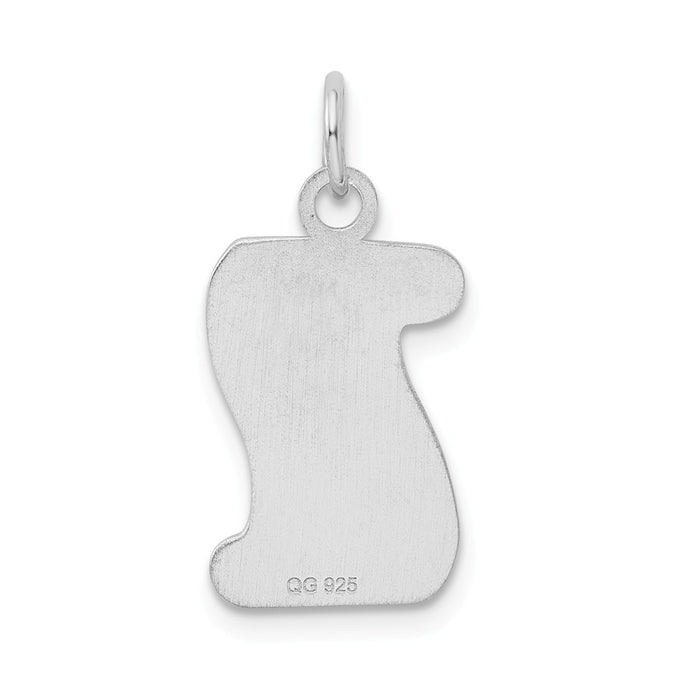 Million Charms 925 Sterling Silver Rhodium-Plated Diploma Polished Charm
