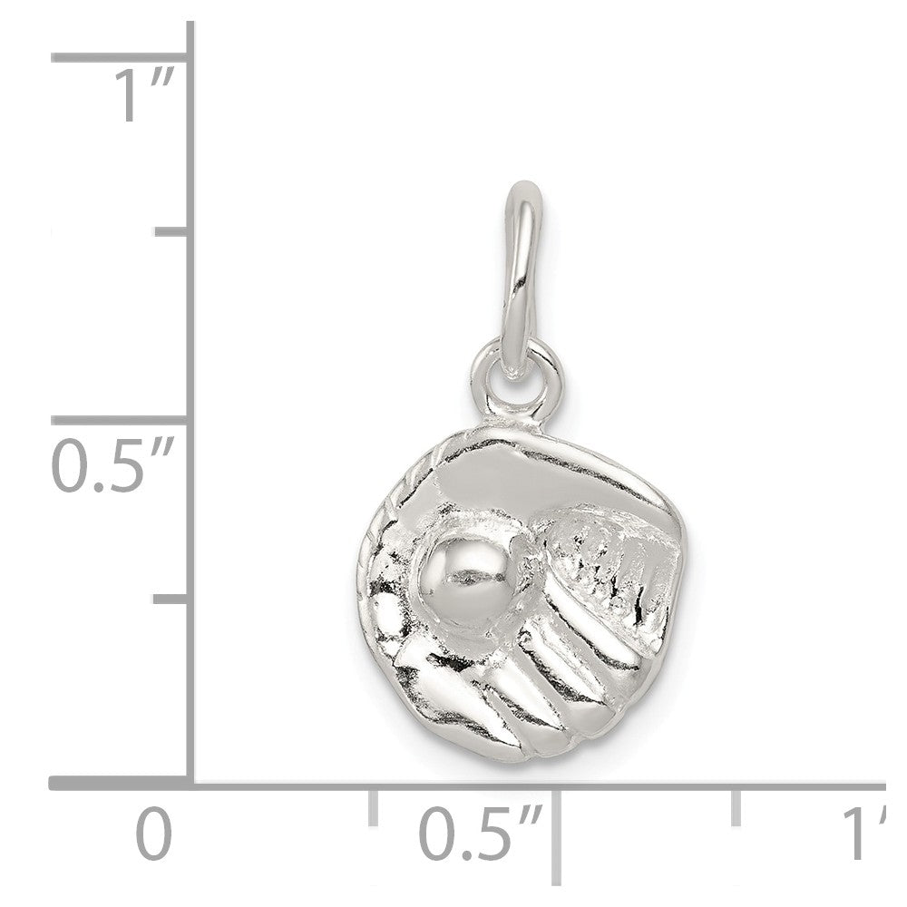 Million Charms 925 Sterling Silver Sports Baseball Glove Charm