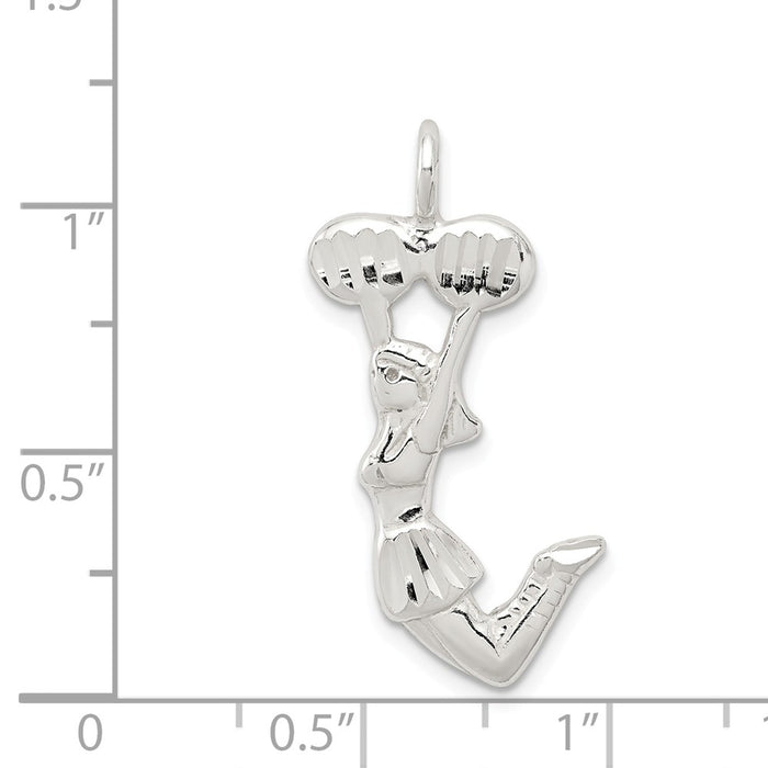 Million Charms 925 Sterling Silver Cheerleader Charm