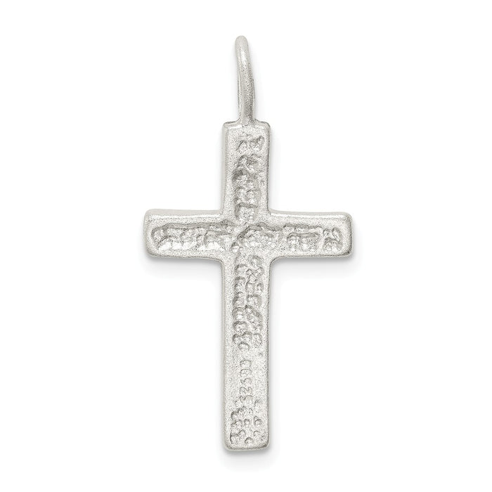 Million Charms 925 Sterling Silver Diamond-Cut Relgious Cross Pendant