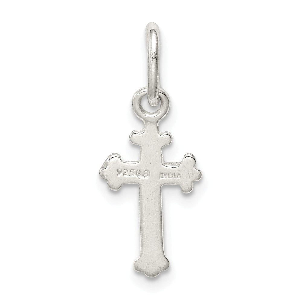 Million Charms 925 Sterling Silver Fleur De Lis Relgious Cross Charm