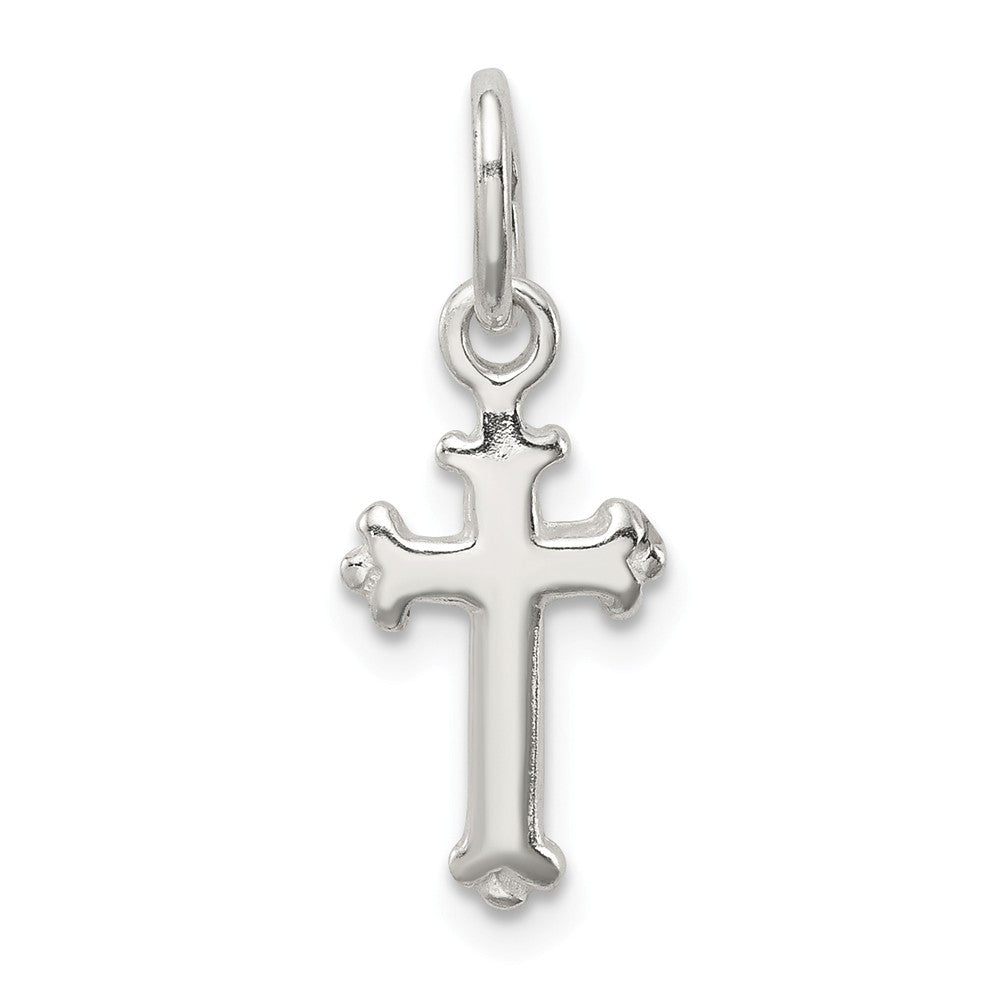 Million Charms 925 Sterling Silver Fleur De Lis Relgious Cross Charm