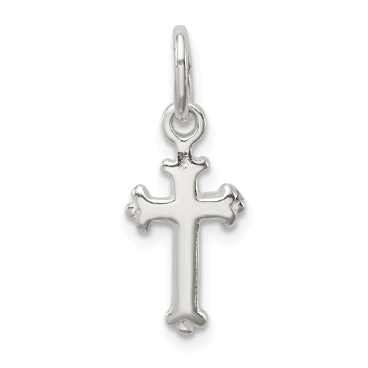 Million Charms 925 Sterling Silver Fleur De Lis Relgious Cross Charm