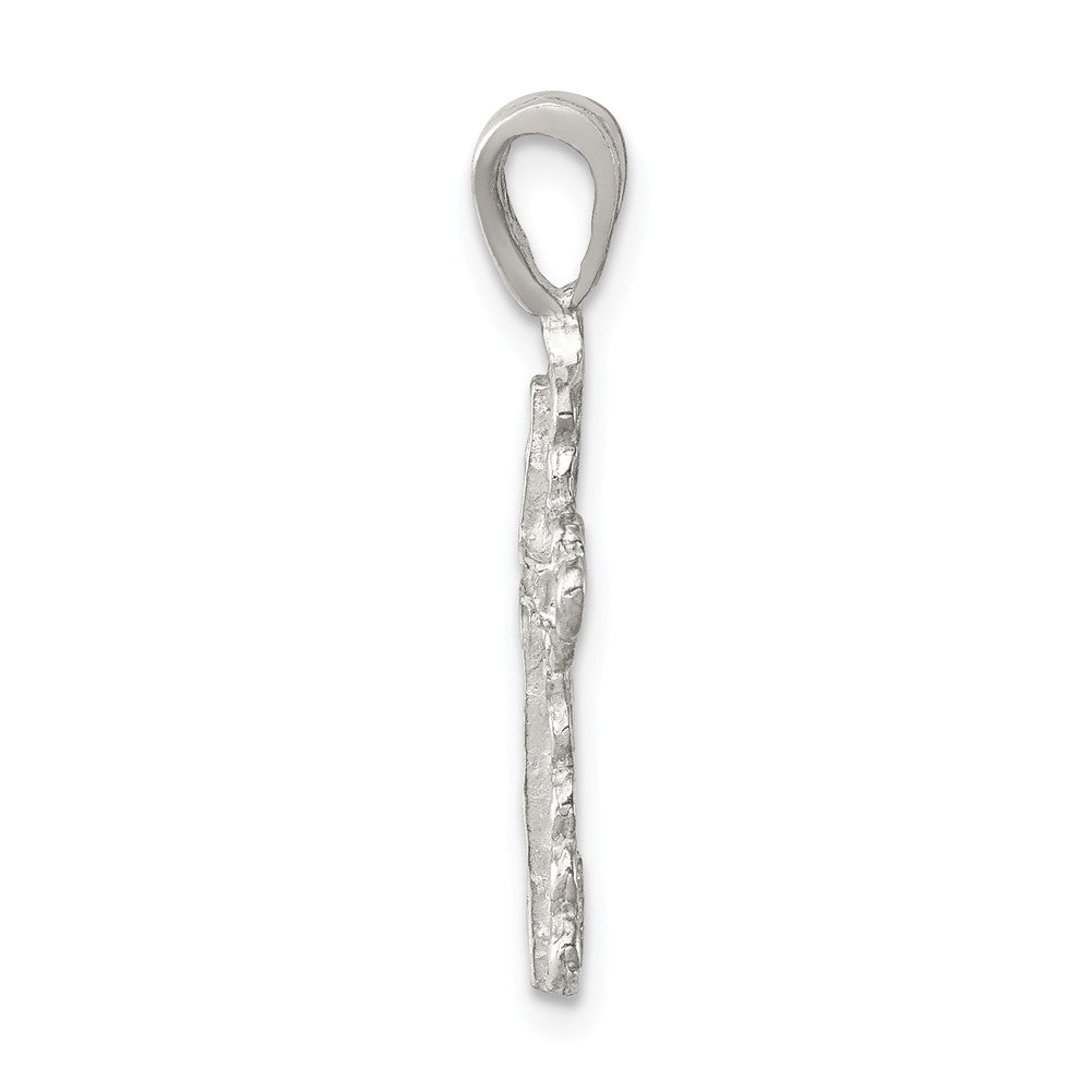 Million Charms 925 Sterling Silver Budded Relgious Cross Pendant