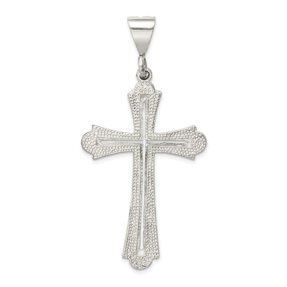 Million Charms 925 Sterling Silver Diamond-Cut Relgious Cross Pendant