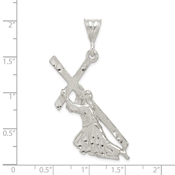 Million Charms 925 Sterling Silver Religious Saint Andrew Relgious Cross Pendant