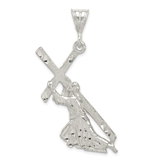 Million Charms 925 Sterling Silver Religious Saint Andrew Relgious Cross Pendant