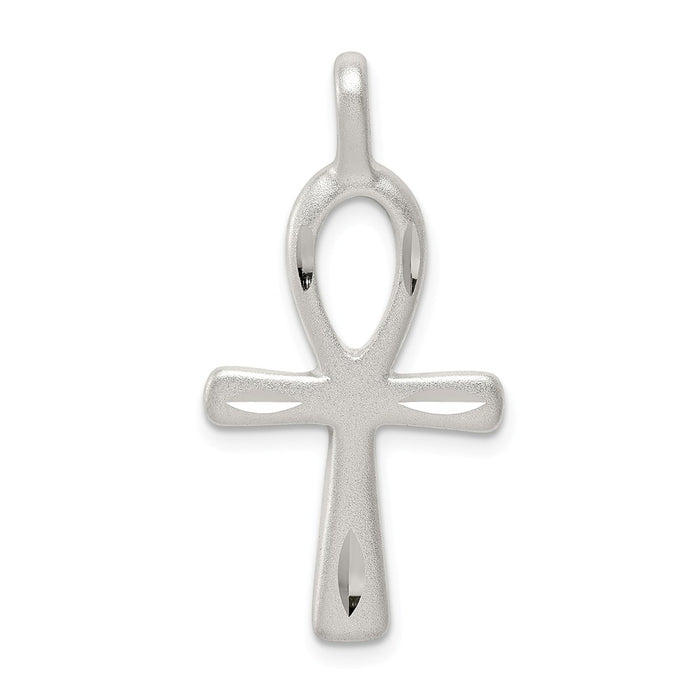 Million Charms 925 Sterling Silver Ankh Relgious Cross Pendant