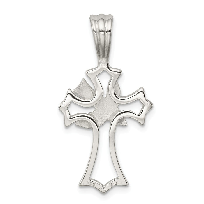 Million Charms 925 Sterling Silver Dove Relgious Cross Pendant