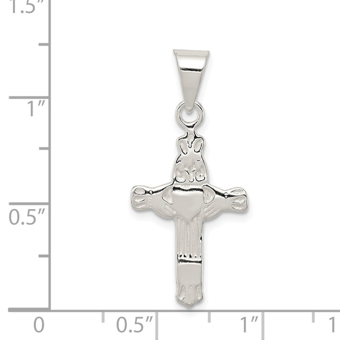 Million Charms 925 Sterling Silver Claddagh Relgious Cross Charm