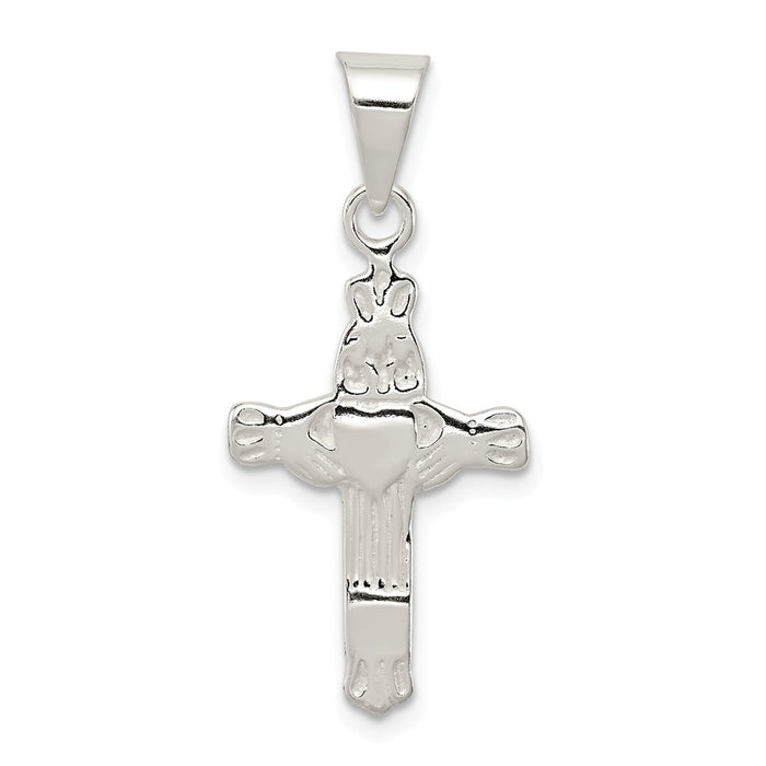 Million Charms 925 Sterling Silver Claddagh Relgious Cross Charm