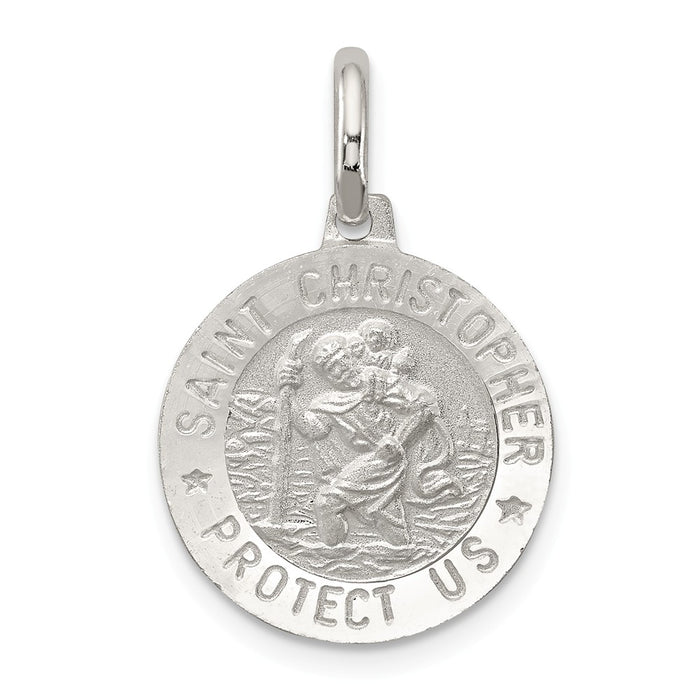 Million Charms 925 Sterling Silver Religious Saint Christopher Medal