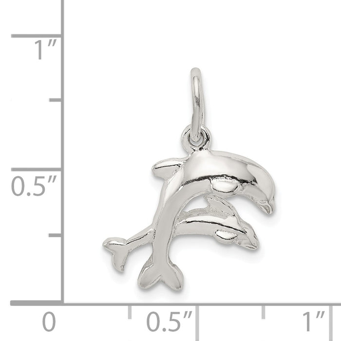 Million Charms 925 Sterling Silver Dolphins Charm