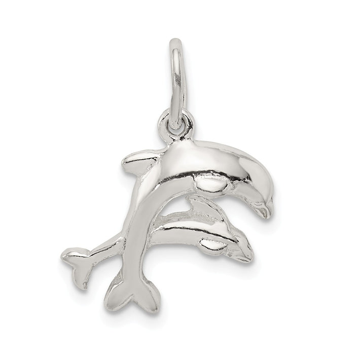 Million Charms 925 Sterling Silver Dolphins Charm