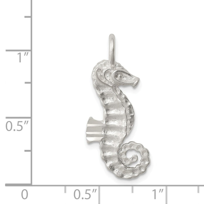 Million Charms 925 Sterling Silver Nautical Seahorse Charm