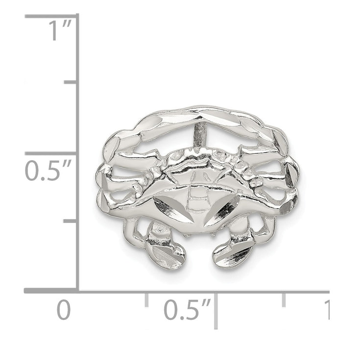 Million Charms 925 Sterling Silver Crab Slide Charm