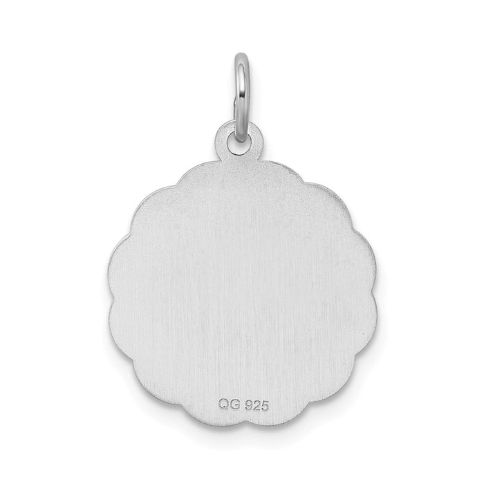 Million Charms 925 Sterling Silver Rhodium-Plated A Date To Remember Disc Charm