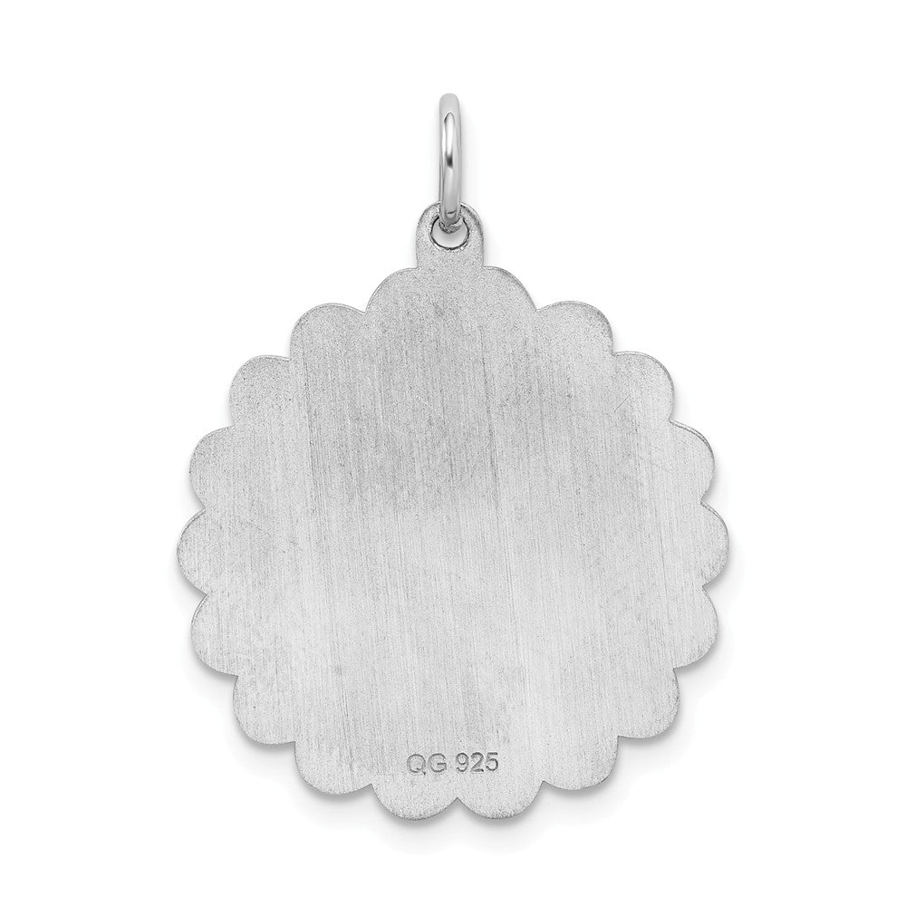 Million Charms 925 Sterling Silver Rhodium-Plated A Date To Remember Disc Charm