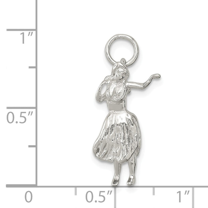 Million Charms 925 Sterling Silver Hula Dancer Charm