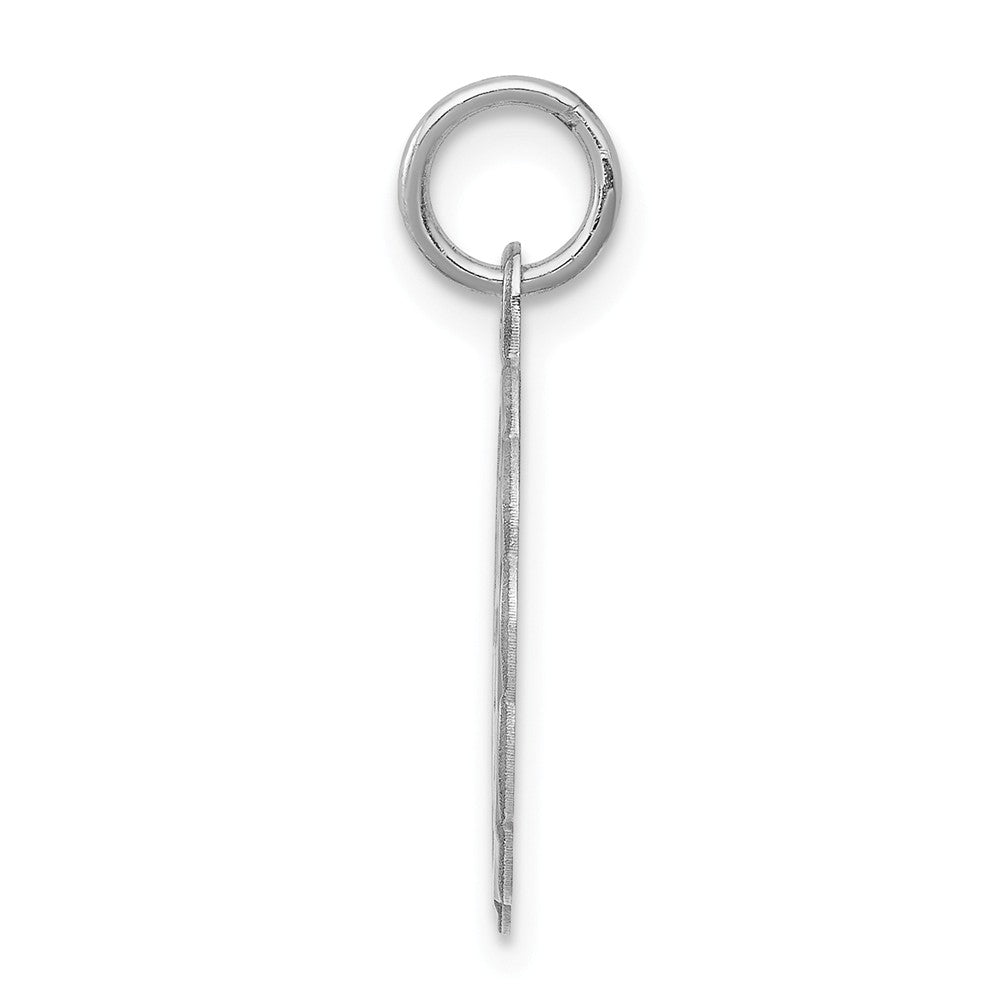 Million Charms 925 Sterling Silver Rhodium-Plated I Love You Disc Charm