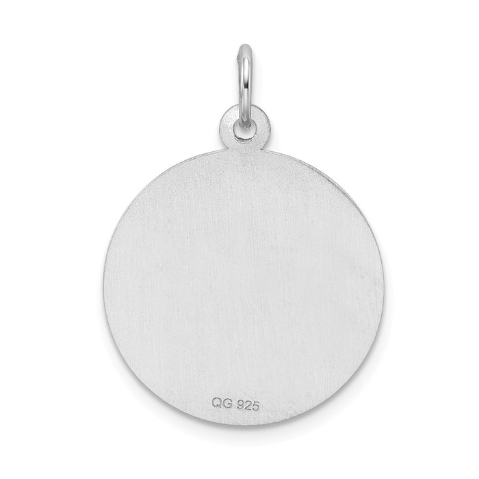 Million Charms 925 Sterling Silver Rhodium-Plated Happy Anniversary Milestone Disc Charm