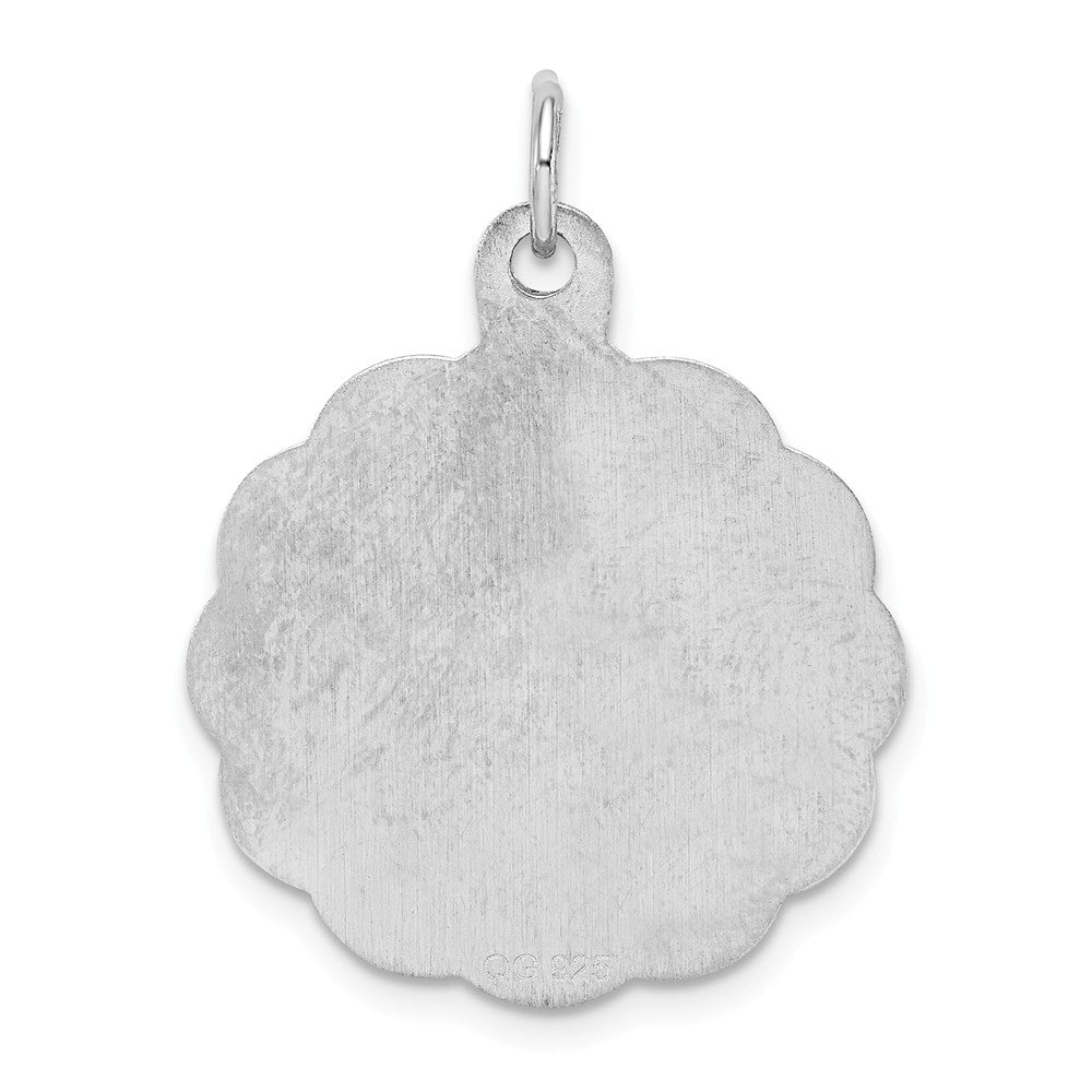 Million Charms 925 Sterling Silver Rhodium-Plated 25Th Anniversary Milestone Disc Charm