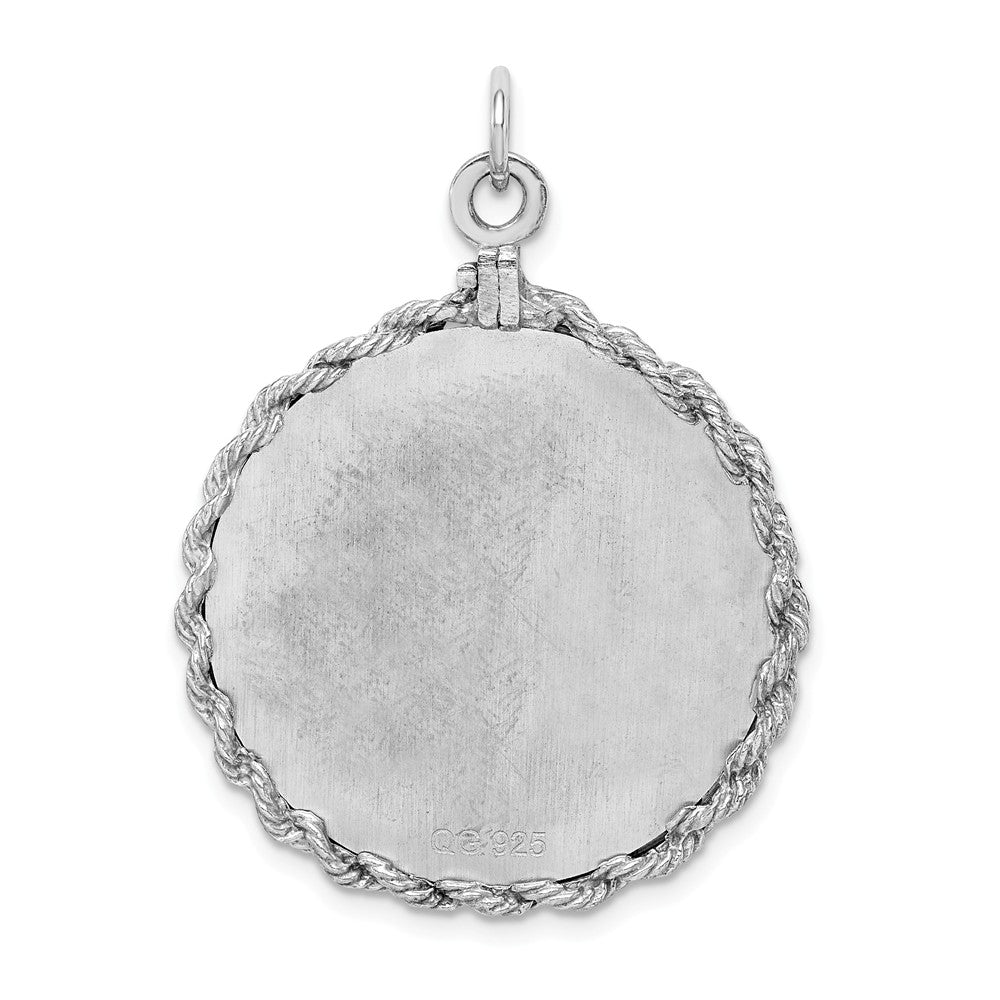 Million Charms 925 Sterling Silver Rhodium-Plated 25Th Anniversary Milestone Disc Charm