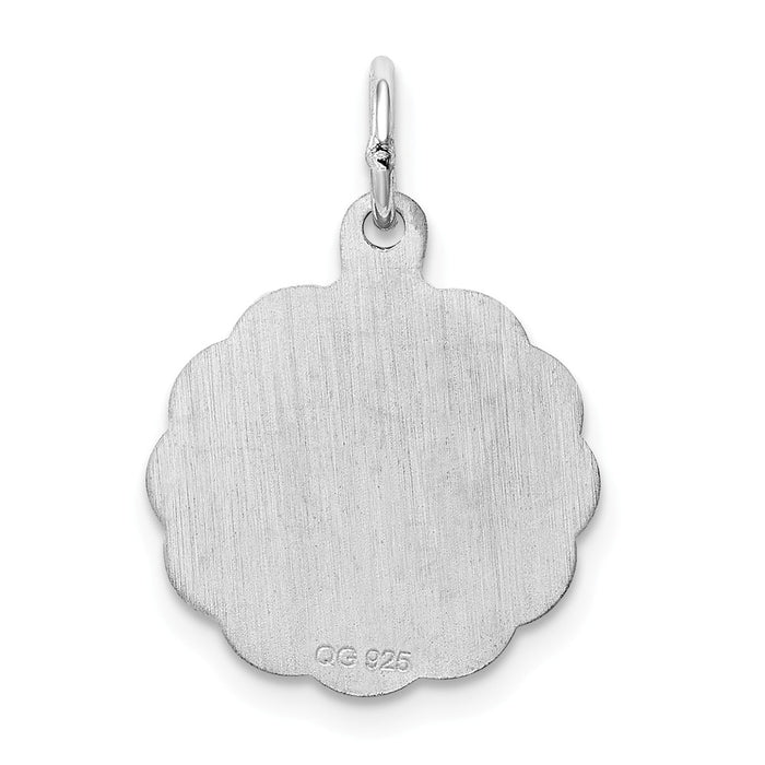 Million Charms 925 Sterling Silver Rhodium-Plated Special Mom Disc Charm