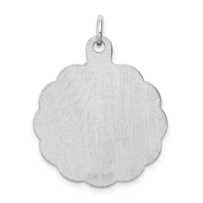 Million Charms 925 Sterling Silver Rhodium-Plated Mother Disc Charm