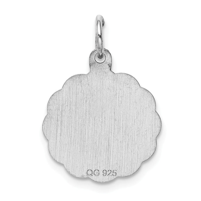 Million Charms 925 Sterling Silver Rhodium-Plated Special Friend Disc Charm