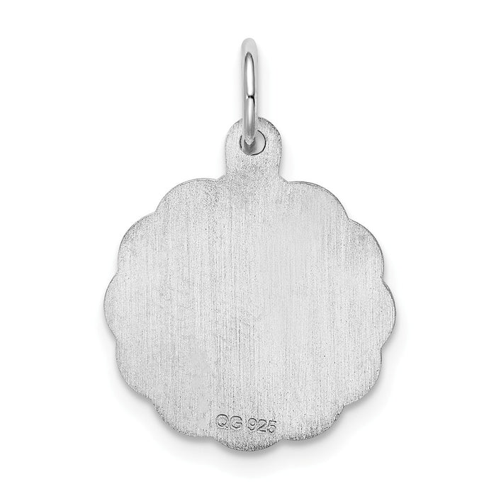 Million Charms 925 Sterling Silver Rhodium-Plated Best Friend Disc Charm