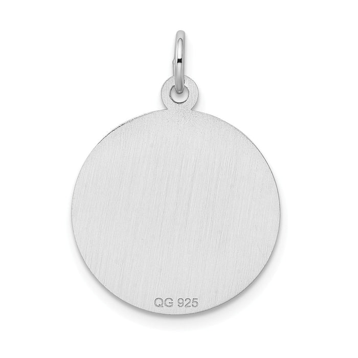 Million Charms 925 Sterling Silver Rhodium-Plated My Best Friend Disc Charm