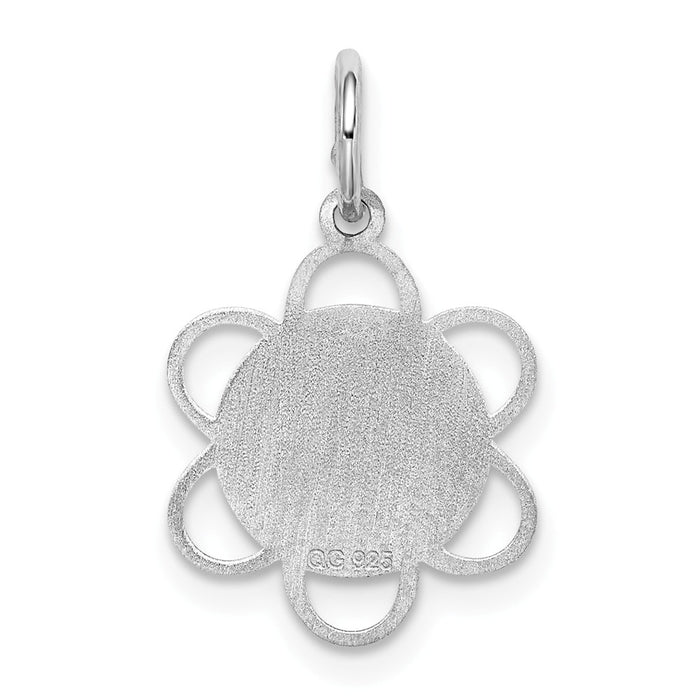 Million Charms 925 Sterling Silver Rhodium-Plated My Confirmation Disc Charm