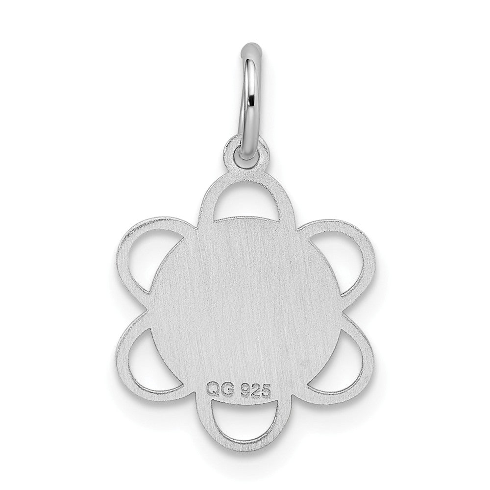 Million Charms 925 Sterling Silver Rhodium-Plated Graduation Day Disc Charm