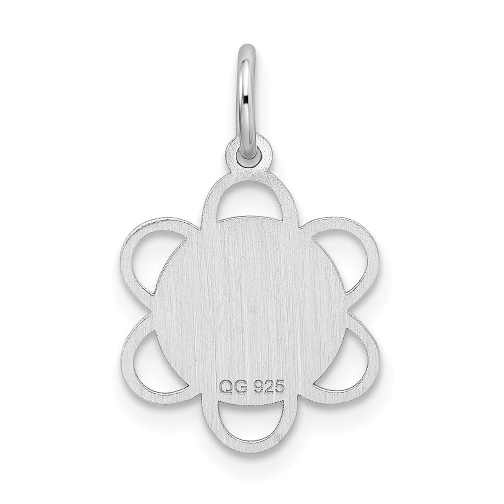 Million Charms 925 Sterling Silver Rhodium-Plated Graduation Day Disc Charm
