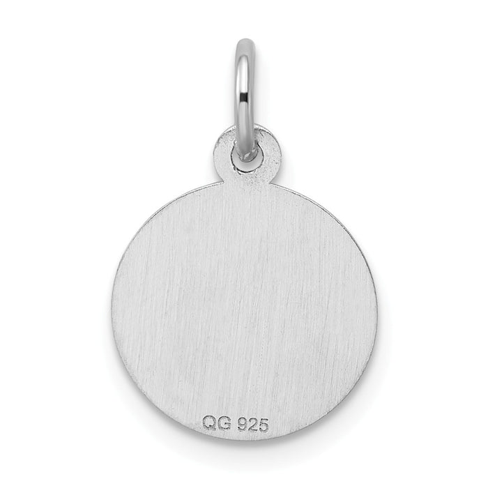 Million Charms 925 Sterling Silver Rhodium-Plated Graduation Day Disc Charm