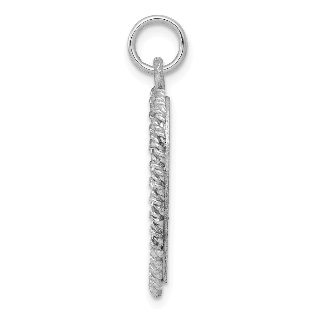 Million Charms 925 Sterling Silver Rhodium-Plated Graduation Cap & Diploma Disc Charm