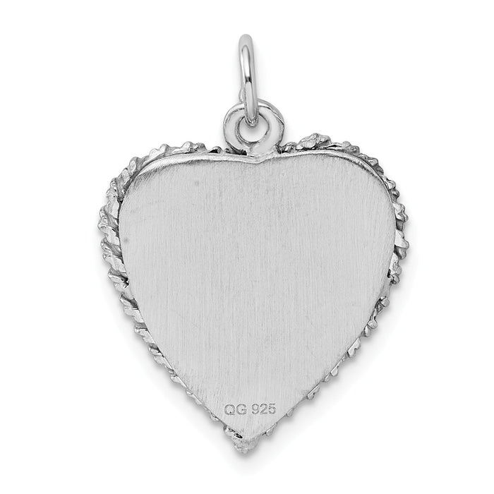 Million Charms 925 Sterling Silver Rhodium-Plated Graduation Cap & Diploma Disc Charm