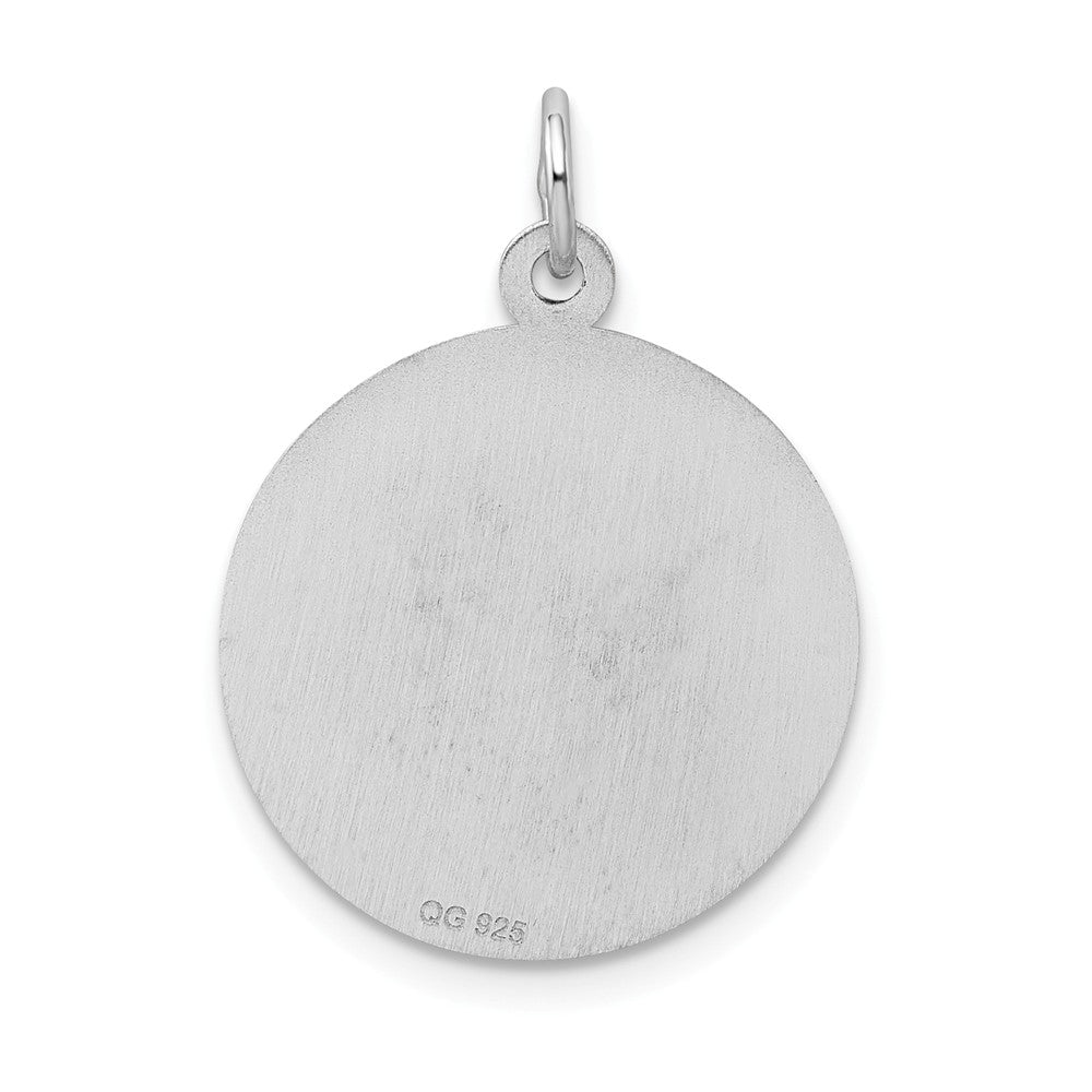 Million Charms 925 Sterling Silver Rhodium-Plated Happy Graduation Disc Charm