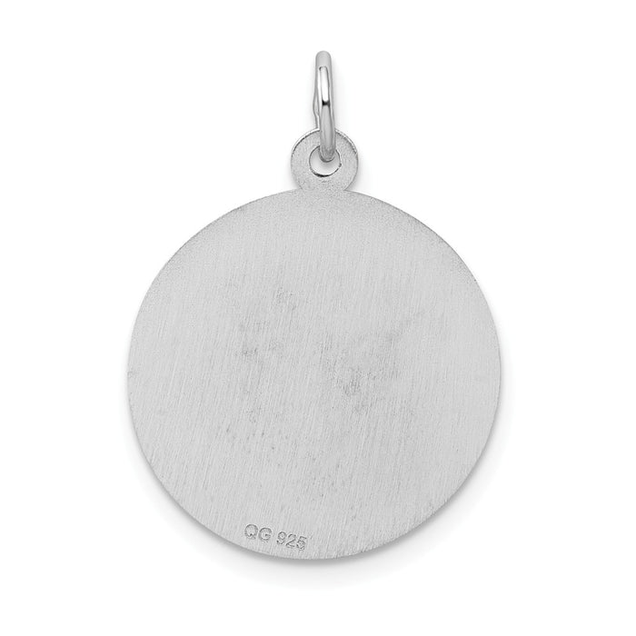Million Charms 925 Sterling Silver Rhodium-Plated Happy Graduation Disc Charm