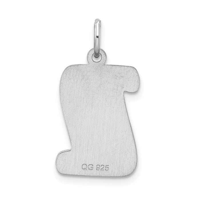 Million Charms 925 Sterling Silver Rhodium-Plated Diploma Charm